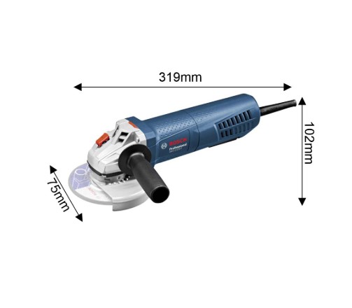Bosch GWS 11-125 P Professional Angle Grinder – 125mm Grinder with Paddle Switch for Safe Cutting, Grinding, and Metal Processing Applications